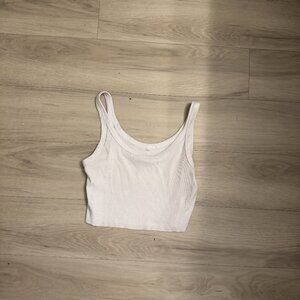 White Cropped Tank
